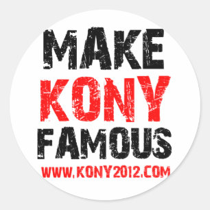 Maak Kony beroemd - Kony 2012 Ronde Sticker