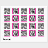 Maak Koper Roest Aangepaste QR-code Websiteadres Vierkante Sticker (Vel)