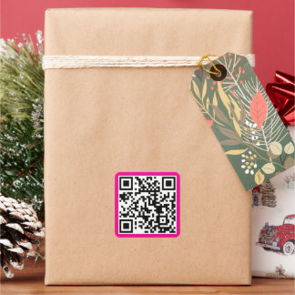 Maak Koper Roest Aangepaste QR-code Websiteadres Vierkante Sticker