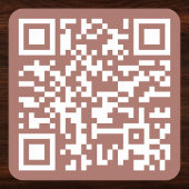 Maak Koper Roest Aangepaste QR-code Websiteadres Vierkante Sticker
