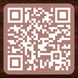 Maak Koper Roest Aangepaste QR-code Websiteadres Vierkante Sticker