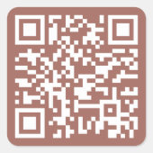 Maak Koperen Roest Aangepaste QR-code Websiteadres Vierkante Sticker (Voorkant)