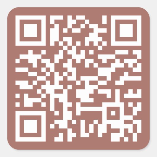 Maak Koperen Roest Aangepaste QR-code Websiteadres Vierkante Sticker (Voorkant)