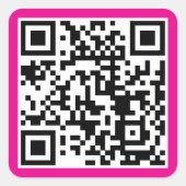 Maak koperroest aangepaste QR-code websiteadres Vierkante Sticker (Voorkant)