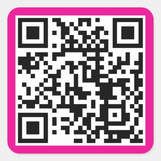Maak koperroest aangepaste QR-code websiteadres Vierkante Sticker (Voorkant)