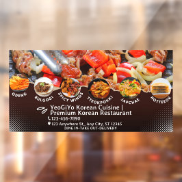 Maak Koreaanse keuken restaurant advertentie aan Raamsticker
