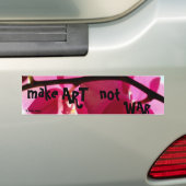 Maak kunst geen oorlog bumpersticker (Op auto)