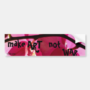 Maak kunst geen oorlog bumpersticker