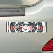 Maak kunst geen oorlog, Bumpersticker (Op auto)