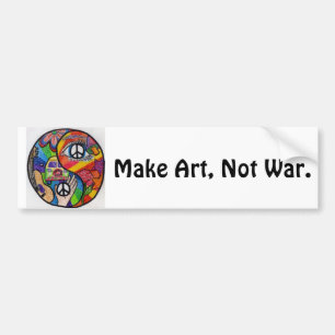 Maak kunst, geen oorlogstuig bumpersticker