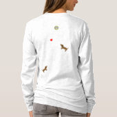 Maak kunst, maak kranen, huismuizen t-shirt (Achterkant)