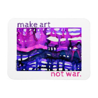 "Maak kunst niet oorlog" - Alcohol Ink Art CAR Magneet
