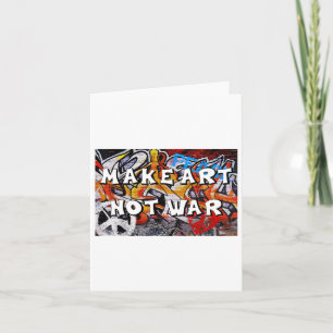 Maak Kunst Niet Oorlog Vrede Graffiti Wall Mannen Kaart