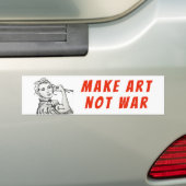 Maak kunst niet Oorlogssticker Bumpersticker (Op auto)