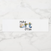 Maak kunst Vaak Etiket op waterflesje (Enkel label)