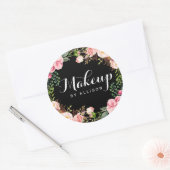 Maak kunstmatig kalligrafisch Manuscript Floral Wr Ronde Sticker (Envelop)