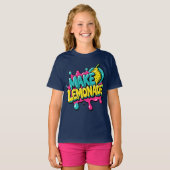 Maak Lemonade Neon Pop-Art Bubble Logo T-shirt (Voorkant volledig)