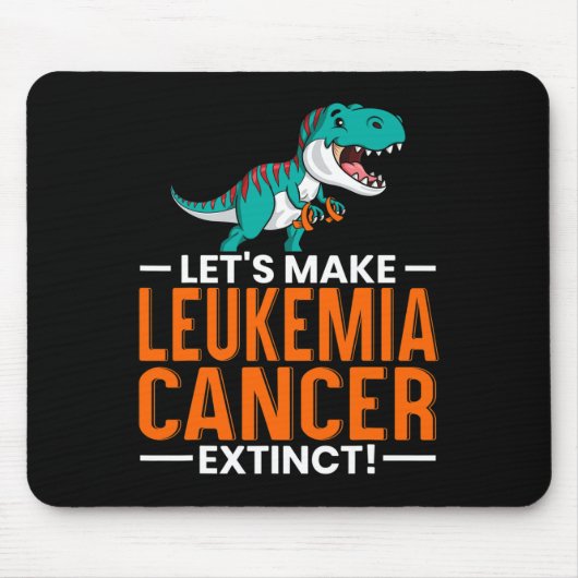 Maak leukemie Kanker Uitgestorven Dinosaurus Lover Muismat (Voorkant)