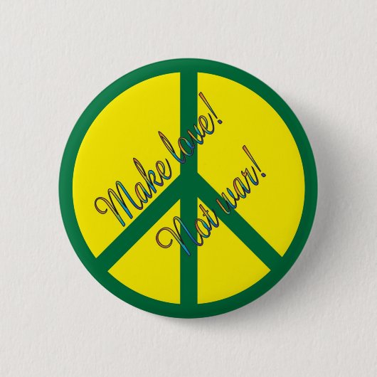 Maak liefde! Geen oorlog! Ronde Button 5,7 Cm (Voorkant)