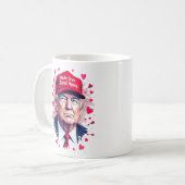 Maak Liefde Groot Again Grappige Trump Valentijnsd Koffiemok (Voorkant links)
