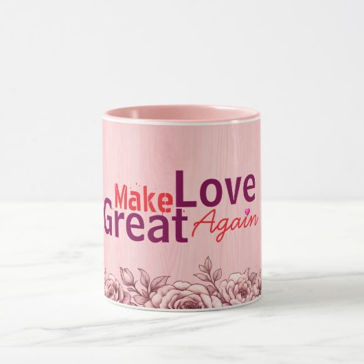 Maak Liefde Groot Again Valentijnsbekers & Kopjes Mok (Midden)