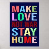 Maak liefde niet langer oorlog thuis grappig poster (Voorkant)