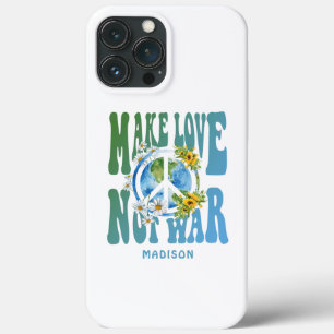 Maak Liefde Niet Oorlog Bloemrijk Vredesteken Voeg Case-Mate iPhone Case