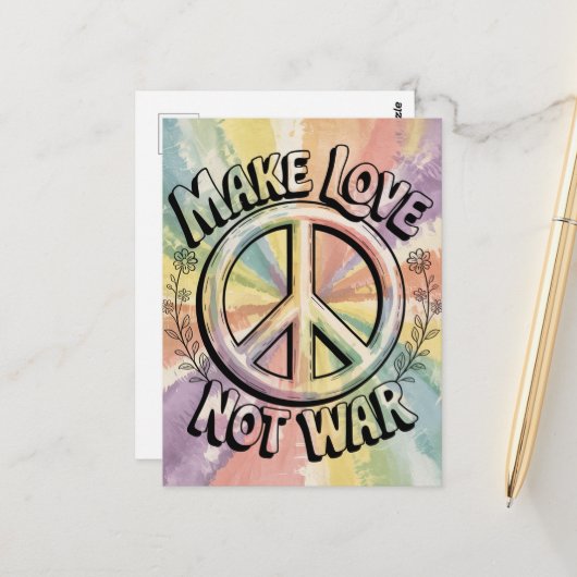 Maak Liefde Niet Oorlog Briefkaart (Voorkant / Achterkant in situ)