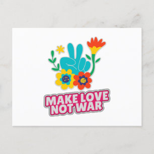 Maak liefde niet oorlog briefkaart