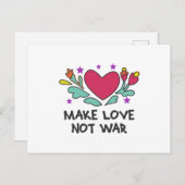 Maak liefde niet oorlog briefkaart (Voorkant / Achterkant)