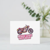 Maak liefde niet oorlog briefkaart (Staand voorkant)