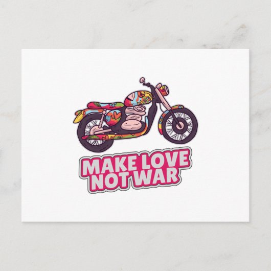 Maak liefde niet oorlog briefkaart (Voorkant)