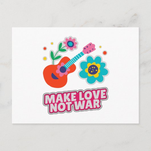 Maak liefde niet oorlog briefkaart (Voorkant)