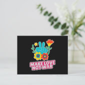 Maak liefde niet oorlog briefkaart (Staand voorkant)