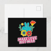 Maak liefde niet oorlog briefkaart (Voorkant / Achterkant)