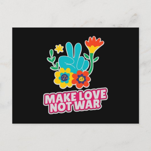 Maak liefde niet oorlog briefkaart (Voorkant)