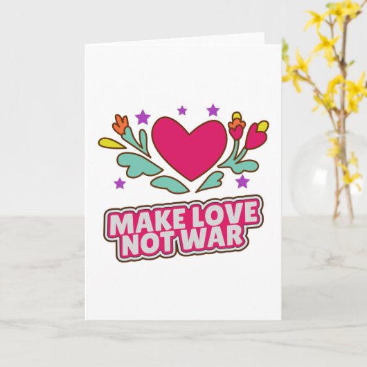 Maak liefde niet oorlog kaart (Gele Bloem)