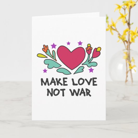 Maak liefde niet oorlog kaart (Gele Bloem)