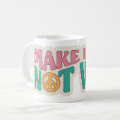 Maak liefde, niet oorlog  koffie Mok! Koffiemok (Voorkant links)