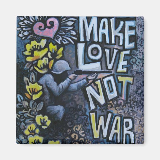 Maak liefde, niet oorlog: propagandamagnaat magneet (Voorkant)