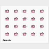 Maak liefde niet oorlog ronde sticker (Vel)