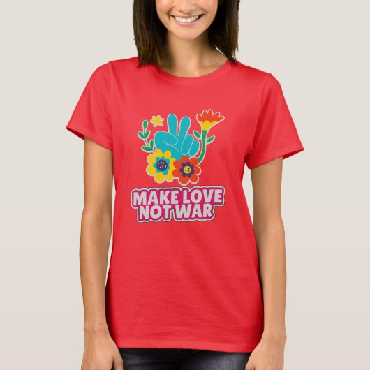 Maak liefde niet oorlog t-shirt (Voorkant)