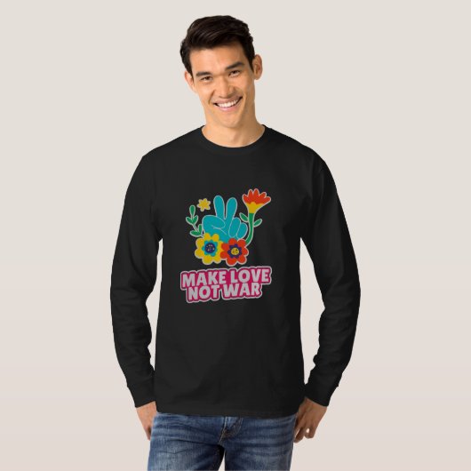Maak liefde niet oorlog t-shirt (Voorkant volledig)
