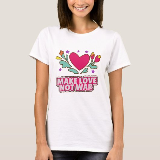 Maak liefde niet oorlog t-shirt (Voorkant)