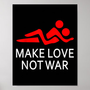 Maak liefdesgeen oorlog Happy Hippy Gezegde Peace Poster