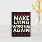 Maak liegen weer verkeerd Anti Trump Maak liegen v Kaart (Gele Bloem)