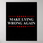 Maak liegen weer verkeerd anti-Trump politiek Poster (Voorkant)