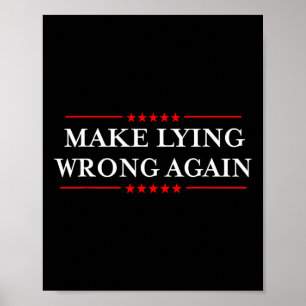 Maak liegen weer verkeerd Cadeau Weerstaan Racisme Poster
