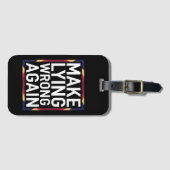 Maak liegen weer verkeerd Gift Weersta Anti-Trump Bagagelabel (Voorkant (horizontaal))