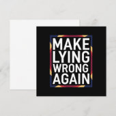 Maak liegen weer verkeerd Gift Weersta Anti-Trump Kaart (Voorkant / Achterkant)